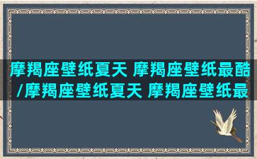 摩羯座壁纸夏天 摩羯座壁纸最酷/摩羯座壁纸夏天 摩羯座壁纸最酷-我的网站